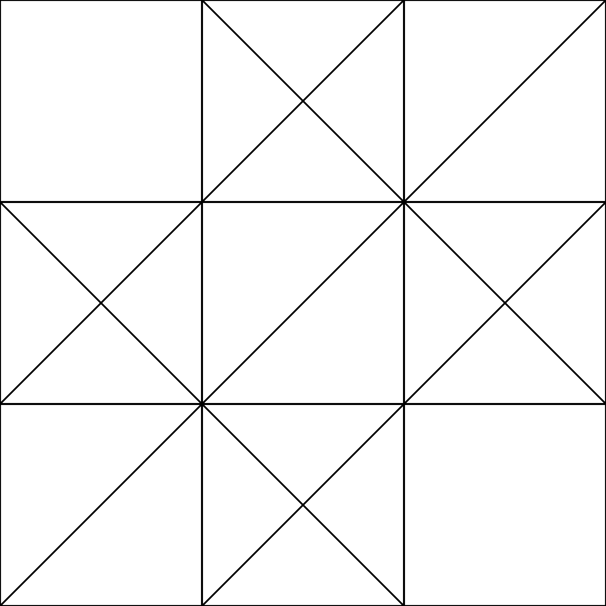 Pattern 13, Split Ohio Star barn quilt pattern thumbnail
